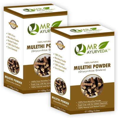 

MR Ayurveda 100% Natural Licorice Powder ( Mulethi Powder ) - Set of 2(200 g)