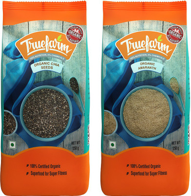 

Truefarm Organic Chia Seeds, 250g & Amaranth, 250g Combo(1- Organic Chia Seeds, 1 - Organic Amaranth)