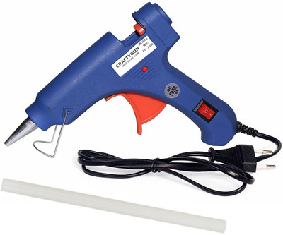 CRAFTYGUN BLUE MINI 20 WATT - 1 GLUE STICKS OF 7MM SIZE Standard Temperature Corded Glue Gun(7 mm)