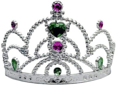 

TRISHRA Child Girl Hair Accessories Crowns Princess Pack of 12 Hair Accessory Set(Silver)
