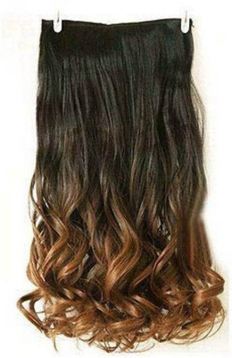 

CRIBE Black With Golden Wavy Silky Premium Quality Hair Extension