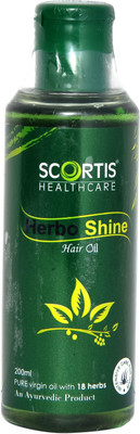 

SCORTIS HerboShine Organic Hair Growth Oil & Ayurvedic Hair Fall Control Oil With Bhringraj,Amla and Coconut Milk-200ml Hair Oil(200 ml)