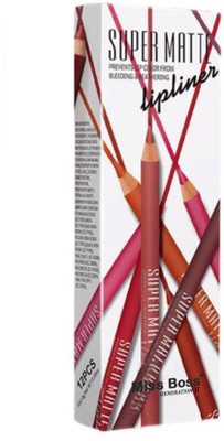 

Miss Boss SUPER MATTE LIP LINER( Set of 12 Creamy Lip Liner Pencils (Mix)(white)