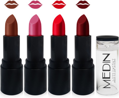 

Medin paris newage matte lipstick cosmetics makeup combo set of 4 new color(brown pink red maroon)
