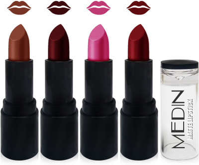 

Medin paris newage matte lipstick cosmetics makeup combo set of 4 new color(brown hot chocolate bluepink maroon)