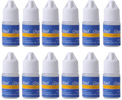 

deziine 3g Adhesive Nail Art Glue Foil Rhinestone Sticker Adhesive Jewelry Diamond Super Sticky Polish Glue (Set of 12)(blue)