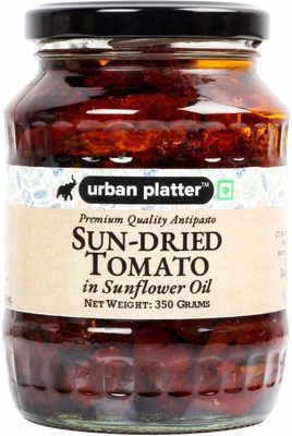 

Urban Platter Sun Dried Tomato in Sunflower Oil, 350g / 12.3oz [All Natural, Infused in Sunflower Oil, Great for Antipasto] Sun Dried Tomatoes(250 g, Pouch)