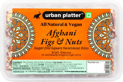 

Urban Platter Afghani Figs & Nuts Vegan Sweetmeat Bites, 500g [Individually Wrapped, Sugar-Free, Premium Quality Sweets] Figs(500 g, Box)
