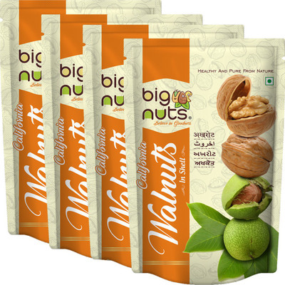 

Big Nuts California Walnuts Inshell 500g (Pack Of 4) Walnuts(2000 g, Pouch)