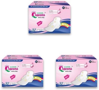 

Good Queen Cotton Pads Pack of 3 Sanitary Pad(Pack of 3)