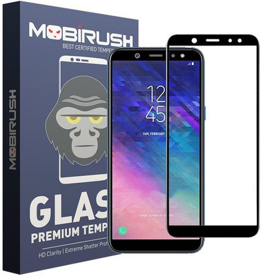 MOBIRUSH Edge To Edge Tempered Glass for Samsung Galaxy A6 2018(Pack of 1)
