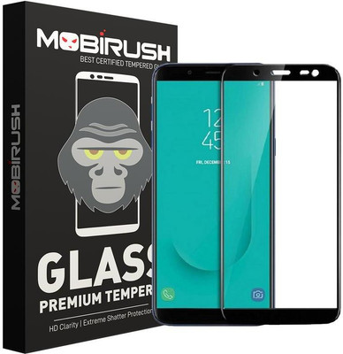 MOBIRUSH Edge To Edge Tempered Glass for Samsung Galaxy J8(Pack of 1)