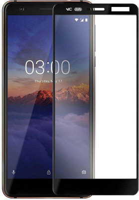 MOBIRUSH Edge To Edge Tempered Glass for Nokia 3.1(Pack of 1)