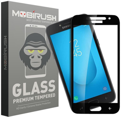 MOBIRUSH Edge To Edge Tempered Glass for Samsung Galaxy J2 2018(Pack of 1)
