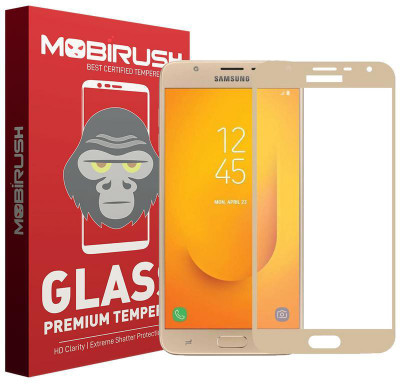 MOBIRUSH Edge To Edge Tempered Glass for Samsung Galaxy J7 Duo(Pack of 1)