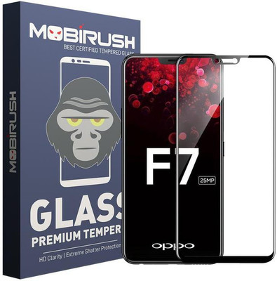 MOBIRUSH Edge To Edge Tempered Glass for OPPO F7(Pack of 1)