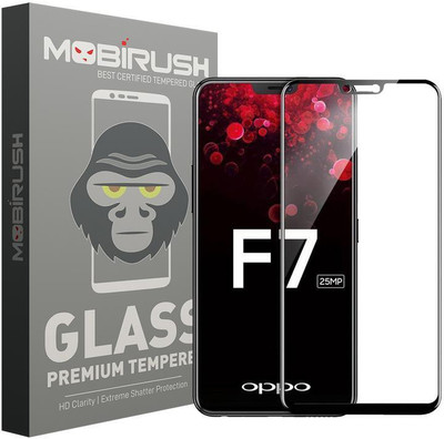 MOBIRUSH Edge To Edge Tempered Glass for OPPO F7(Pack of 1)