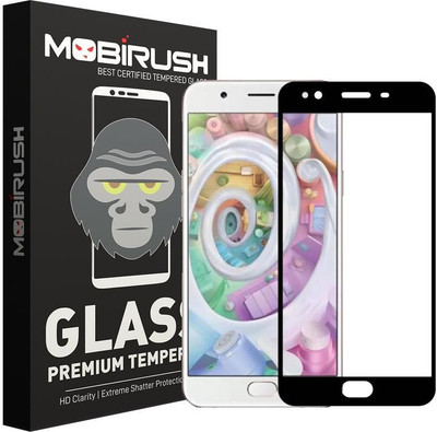 MOBIRUSH Edge To Edge Tempered Glass for Oppo F1s(Pack of 1)