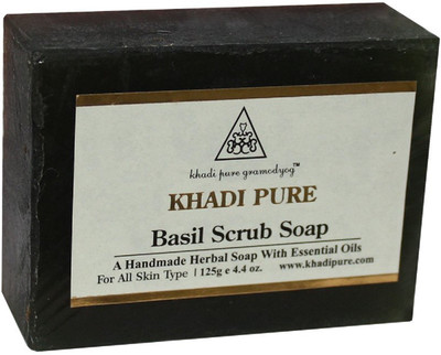 

Khadi Pure Herbal Basil Scrub Soap - 125g(125 g)