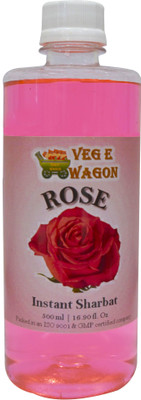 

Veg E Wagon Rose Instant Sharbat (Syrup) 500 Ml Rose(500 ml, Pack of 1)