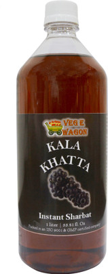 

Veg E Wagon Kala Khatta Instant Sharbat (Syrup) 1 Ltr Kalakhatta, Tangy, Sweet(1 L, Pack of 1)
