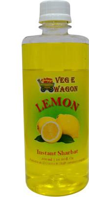 

Veg E Wagon Lemon Instant Sharbat (Syrup) 500 Ml Lemon(500 ml, Pack of 1)