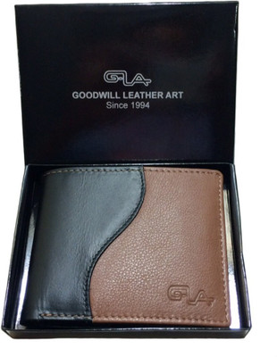 63% OFF on Goodwill LEATHER ART Men Black, Brown Genuine Leather Wallet(6 Card Slots)