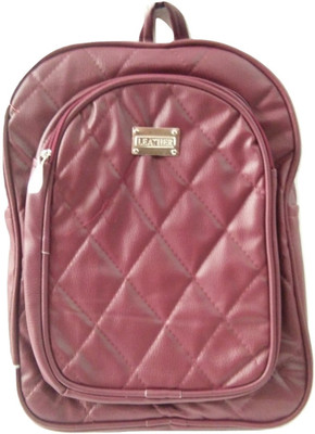 

ALLURE leather backpack Waterproof Multipurpose Bag(Maroon, 10 L)