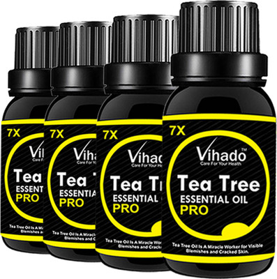 

VIHADO Tea Tree Oil Multipurpose Essential Oils 7x Pro Travel Pack (For Hair & Skin) (15 ml) (pack of 4)(15 ml)
