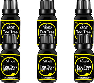 

VIHADO Tea Tree Oil Multipurpose Essential Oils 7x Pro Travel Pack (For Hair & Skin) (30 ml) (pack of 6)(30 ml)