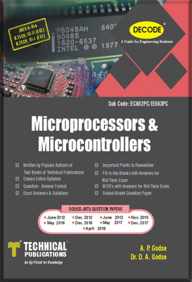DECODE-MICROPROCESSORS AND MICROCONTROLLERS for JNTU-H B.TECH III-II ECE/B.TECH III-IEEE R16(English, Paperback, Atul P. Godse, Dr. Mrs. Deepali A. Godse)
