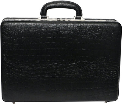 

Zordan Leather Leather Briefcase Bag Cum Office File Bag for Men Expandable Made in Pure Leather Large Briefcase - For Men(Black)