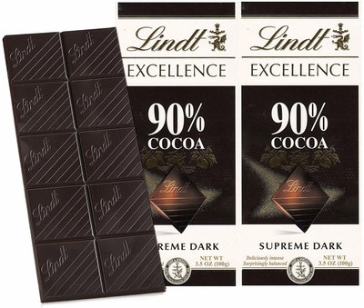 

Lindt Excellence 90% Cocoa Dark Supreme Noir Chocolate Bar, 2 X 100 g Bars(Pack of 2, 200 g)