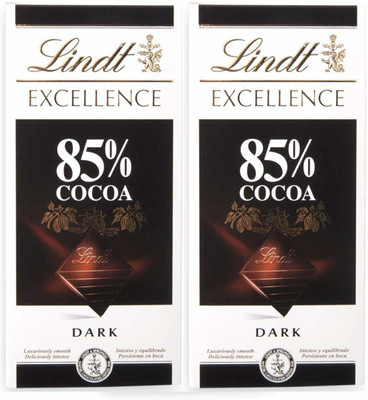 

Lindt Excellence 85% Cocoa Chocolate, 2 X 100 g Bars(Pack of 2, 200 g)