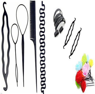 

S R Enterprises hair combo set hair accessories [pack of 24pcs](Set of 24)