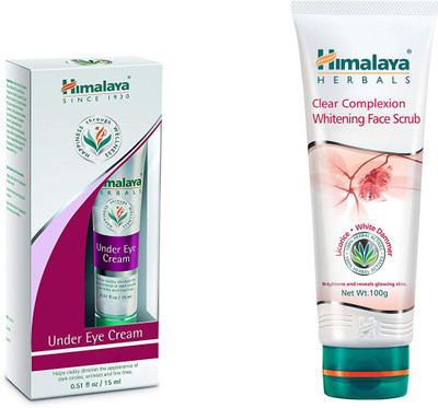 

Himalaya under eye cream, clear complexion face scrub(Set of 2)