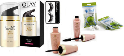 

catherine Eyelashes, Cream, Eyeliner & Mascara With Magic Nepkin(Set of 6)
