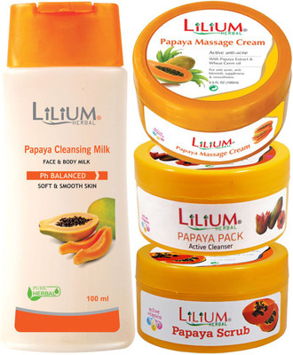 

Lilium Herbal Skin Care Mini Combo Kit 100ml Each Set Of 4-GC667(Set of 4)