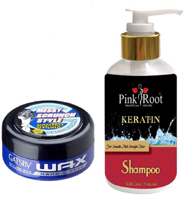 

Pink Root KERTAIN SHAMPOO 200ML WITH GATSBY HARD & FREE WAX(Set of 2)