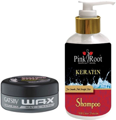 

Pink Root KERTAIN SHAMPOO 200ML WITH GATSBY MAT & HARD WAX(Set of 2)