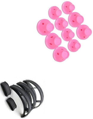 

sr enterprises hair silicon hair hold roller and bumpits puff maker [pack of 15pcs](Set of 15)