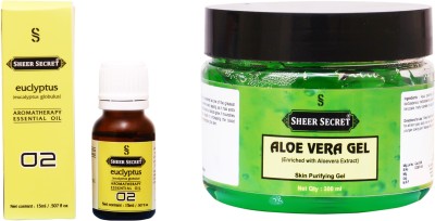 

Sheer Secret Aloe Vera Gel 300ml and Euclyptus Essential Oil 15ml(Set of 2)