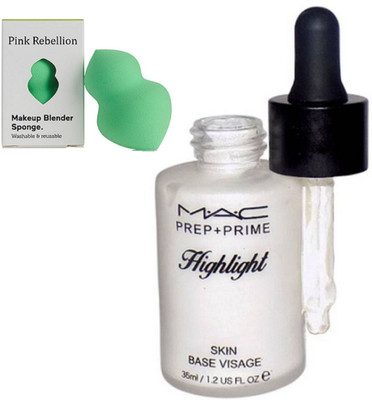 

pink rebellion Sponge Puff & Skin Base Visage Highlighter(Set of 2)