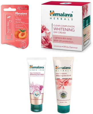 

Himalaya clear complexion face wash, clear complexion facescrub, clear complexion face creram, peach shine care(Set of 4)