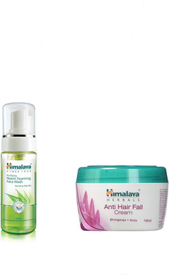 

Himalaya neem foming face wash, anti hair fall cream(Set of 2)
