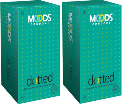 Moods Ribbed pack of 2, 24 S Condom(Set of 2, 12S)