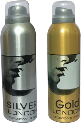 

LONDON 1 SILVER AND 1 GOLD ( PACK OF 2) Deodorant Spray - For Men & Women(200 ml, Pack of 2)