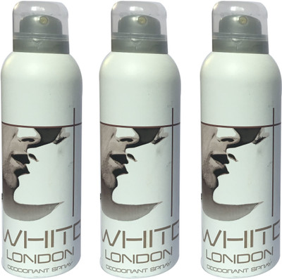 

LONDON WHITE ( PACK OF 3) Deodorant Spray - For Men & Women(200 ml, Pack of 3)