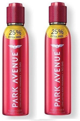 Park Avenue Alexander Body Spray - For Men & Women(300 ml, Pack of 2)