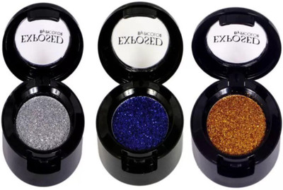 

Incolor Exposed Glitter Shimmer Silver,Mid Night Blue & Golden Eyeshadow Pack of 3 Each Of 4.5 g(Silver,Mid Night Blue & Golden)